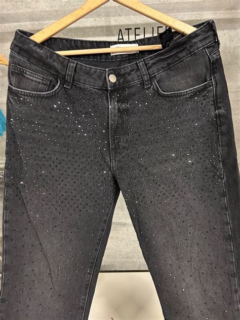 zara jeans mit glitzer|zara loose waist jeans.